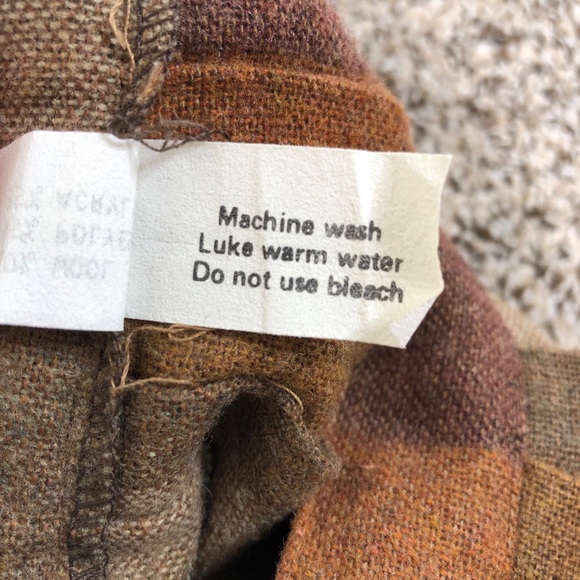 Vintage Brown Ombré Knife Pleated Skirt, Small - Picture 4 of 6